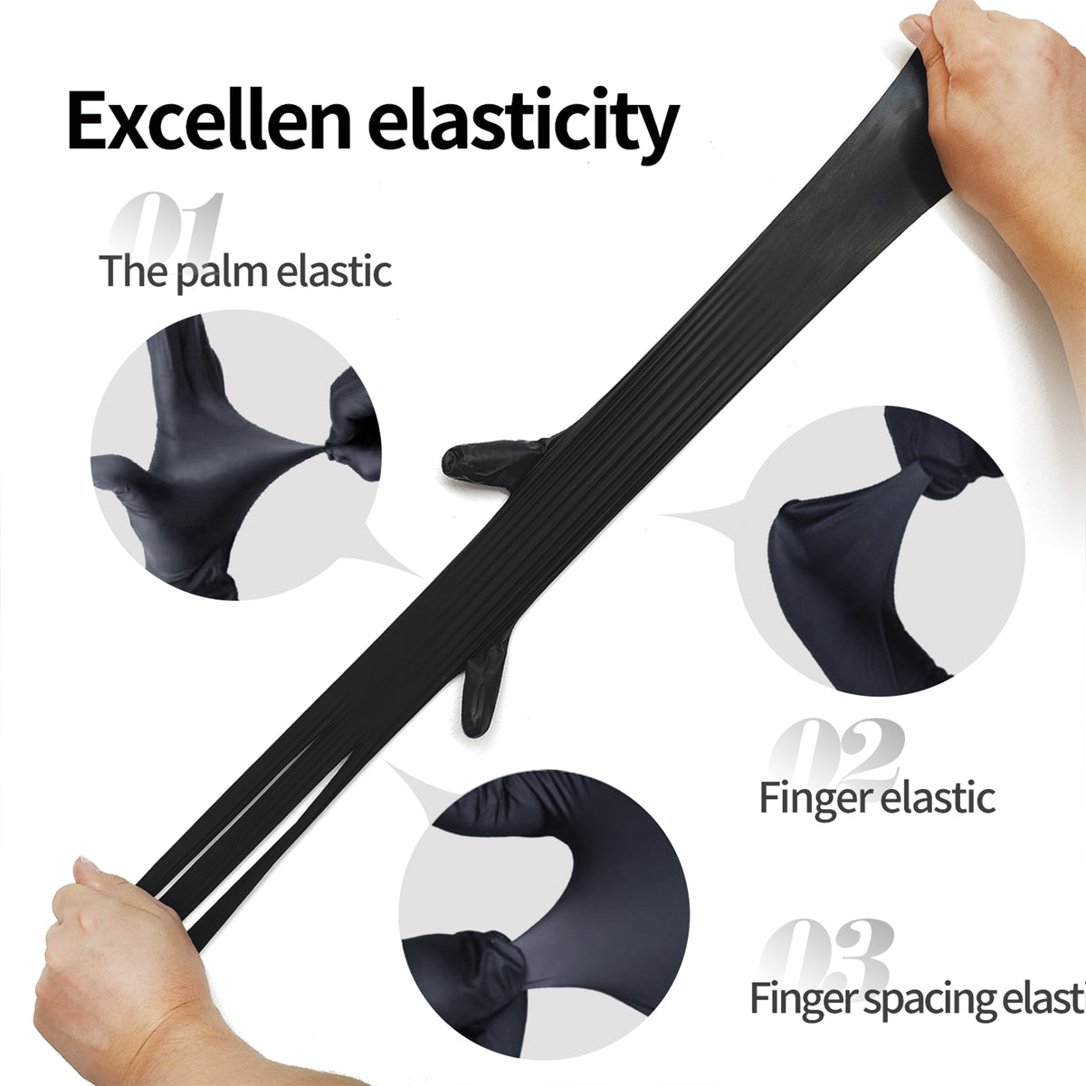 Purism Black Nitrile Gloves, 4mil Size S/M/L/XL, 100 pcs/box,1000pcs/carton, Powder-free, Latex free, Free shipping to US
