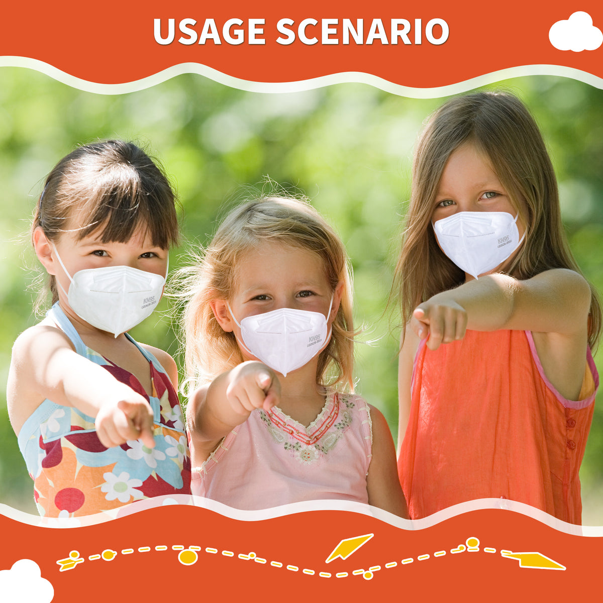 Kids KN95 Face Mask White, Disposable Use 30pcs/box, 5-Layer Protective Face Mask for children, 30pcs/150pcs/300pcs/600pcs